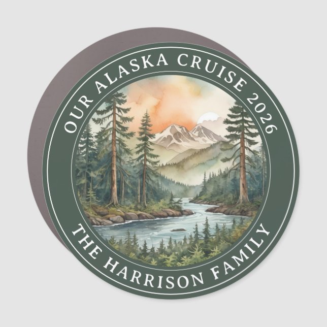 Alaskan Cruise Decor Door Personalized Magnet (Front)