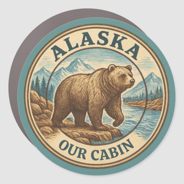 Alaskan Cruise Decor Door Personalized Magnet (Front)