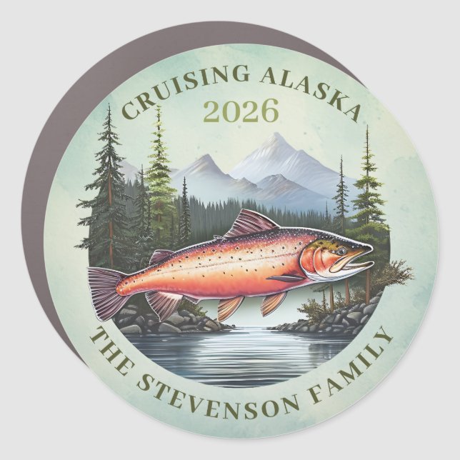 Alaskan Cruise Decor Door Personalized Magnet (Front)