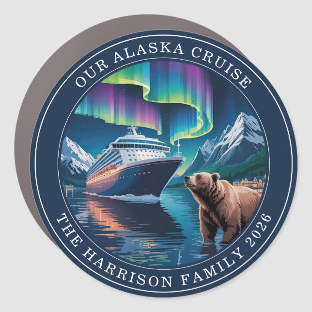 Alaskan Cruise Decor Door Personalized Magnet (Front)