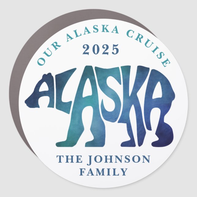 Alaskan Cruise Decor Door Personalized Magnet (Front)