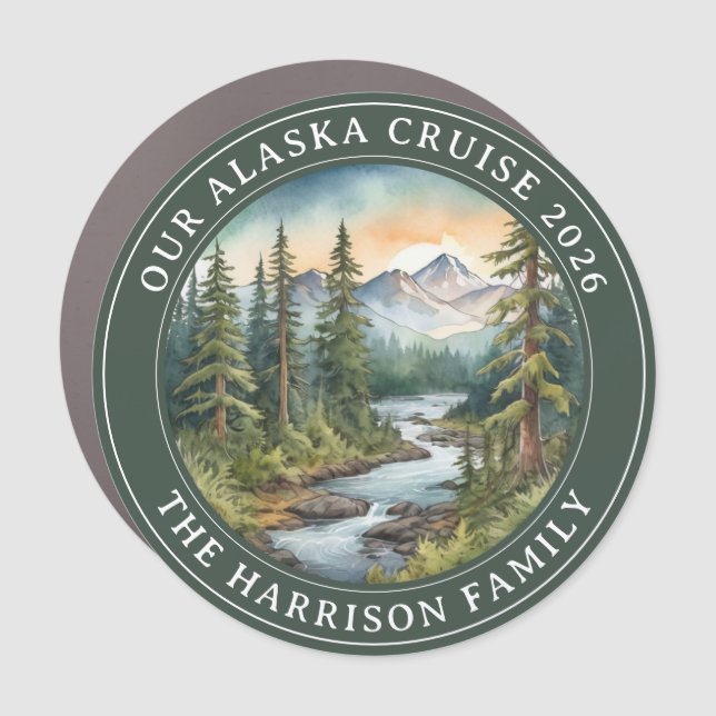 Alaskan Cruise Decor Door Personalized Magnet (Front)