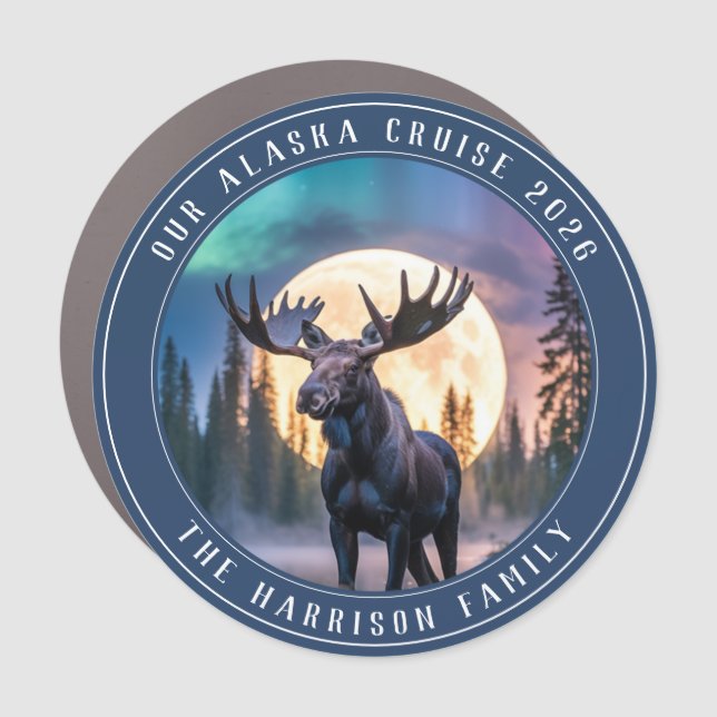 Alaskan Cruise Decor Door Personalized Magnet (Front)