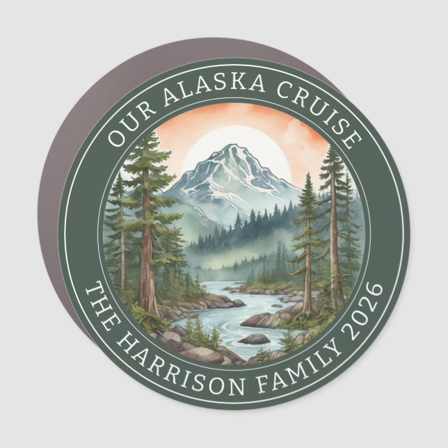Alaskan Cruise Decor Door Personalized Magnet (Front)