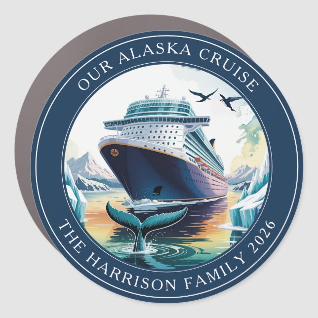 Alaskan Cruise Decor Door Personalized Magnet (Front)