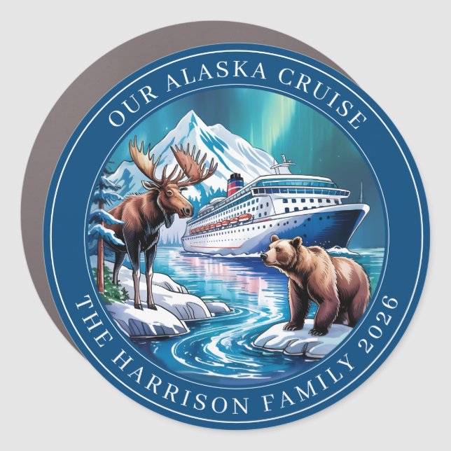 Alaskan Cruise Decor Door Personalized Magnet (Front)