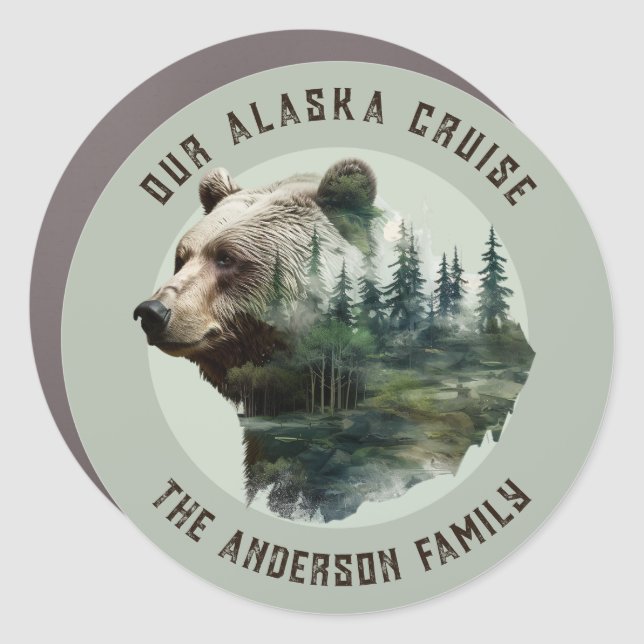 Alaskan Cruise Decor Door Personalized Magnet (Front)