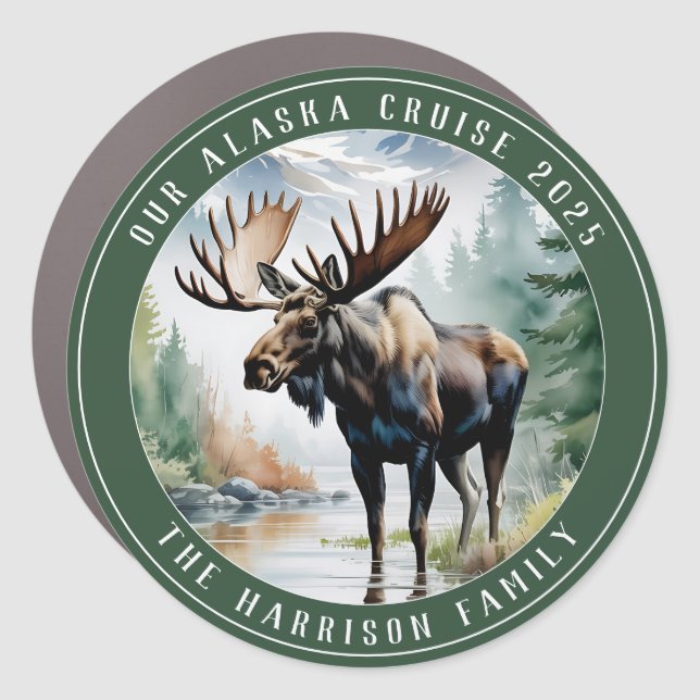 Alaskan Cruise Decor Door Personalized Magnet (Front)