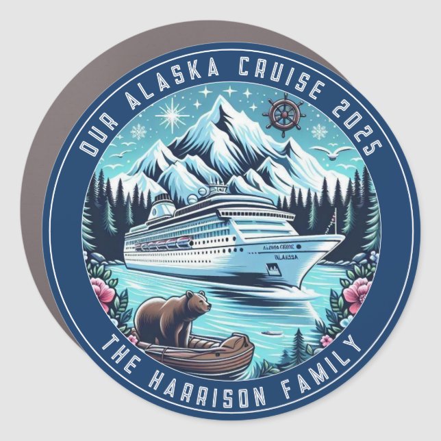 Alaskan Cruise Decor Door Personalized Magnet (Front)