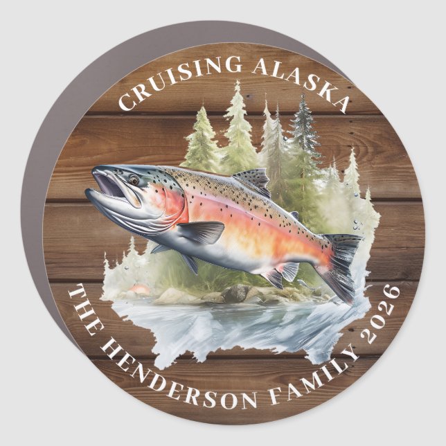 Alaskan Cruise Decor Door Personalized Magnet (Front)