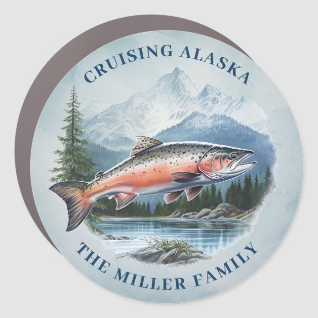 Alaskan Cruise Decor Door Personalized Magnet (Front)