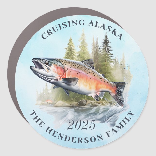 Alaskan Cruise Decor Door Personalized Magnet (Front)