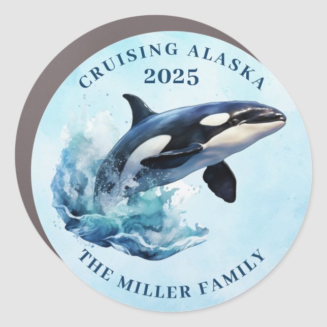 Alaskan Cruise Decor Door Personalized Magnet (Front)