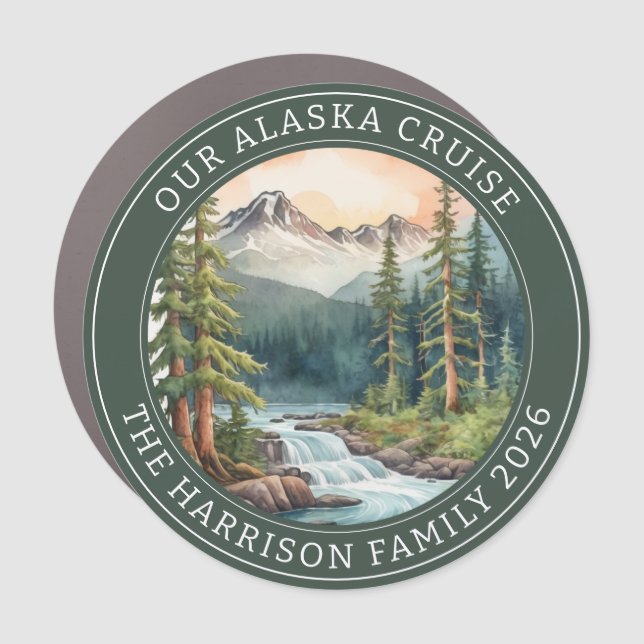 Alaskan Cruise Decor Door Personalized Magnet (Front)
