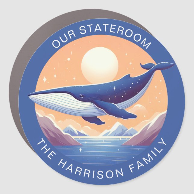 Alaskan Cruise Decor Door Personalized Magnet (Front)