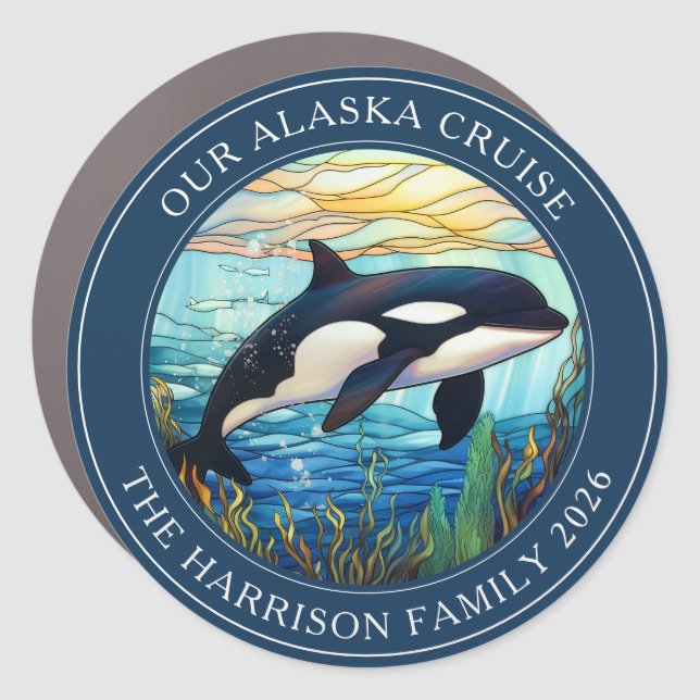 Alaskan Cruise Decor Door Personalized Magnet (Front)