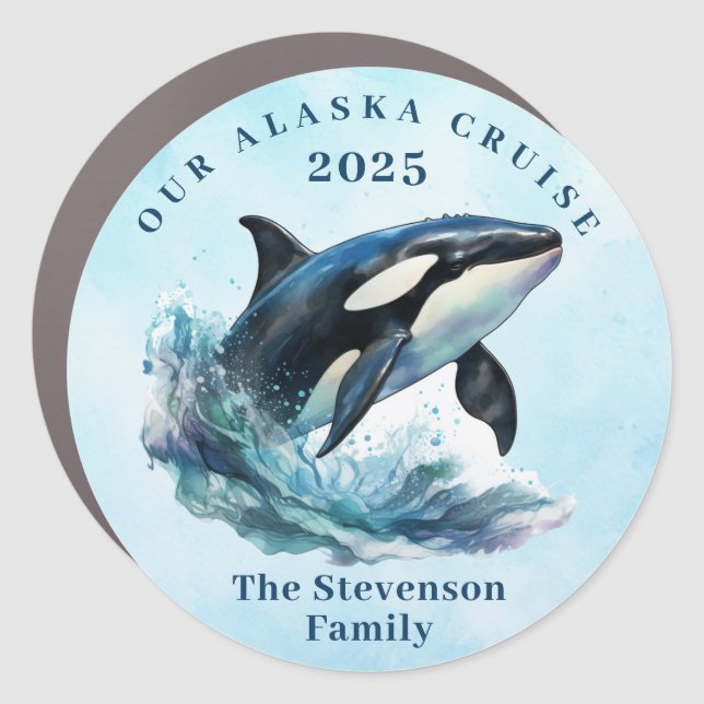 Alaskan Cruise Decor Door Personalized Magnet (Front)