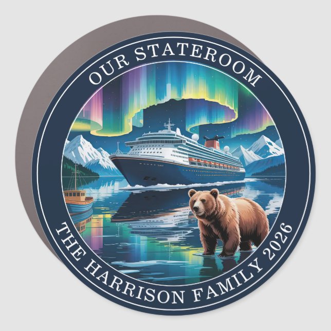 Alaskan Cruise Decor Door Personalized Magnet (Front)