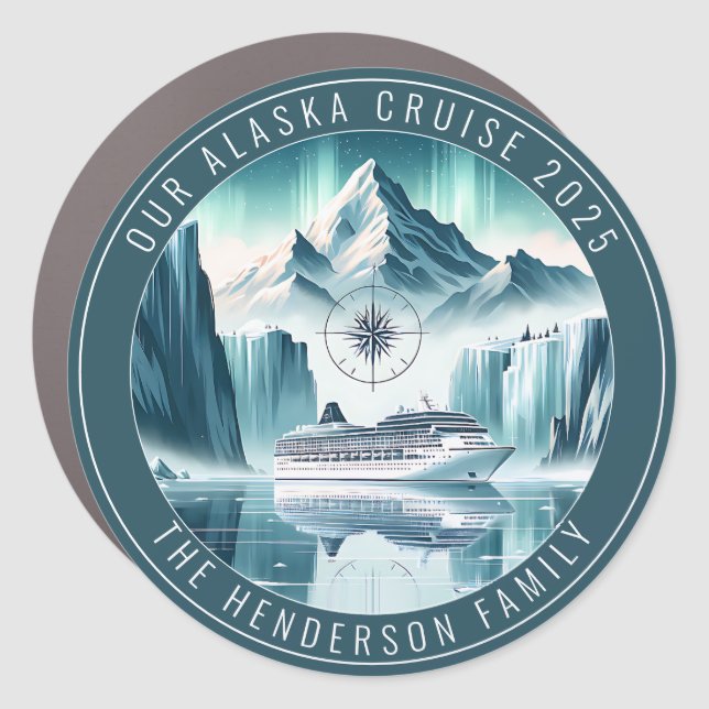Alaskan Cruise Decor Door Personalized Magnet (Front)