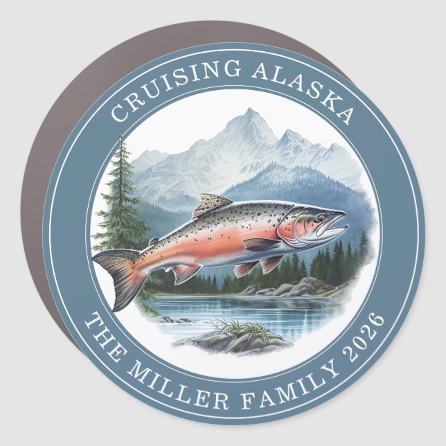 Alaskan Cruise Decor Door Personalized Magnet (Front)