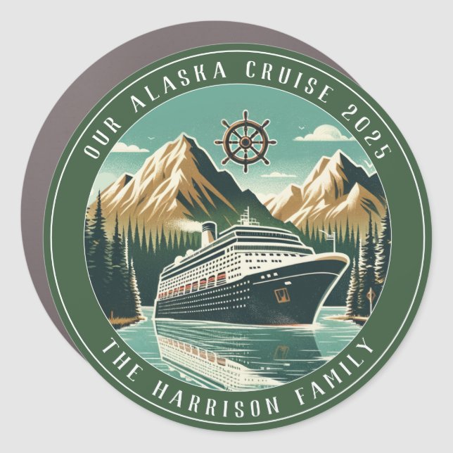 Alaskan Cruise Decor Door Personalized Magnet (Front)
