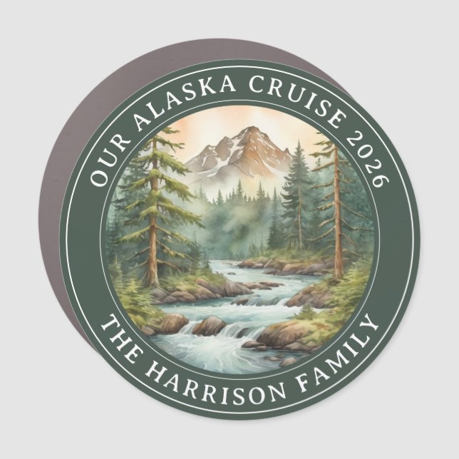 Alaskan Cruise Decor Door Personalized Magnet (Front)