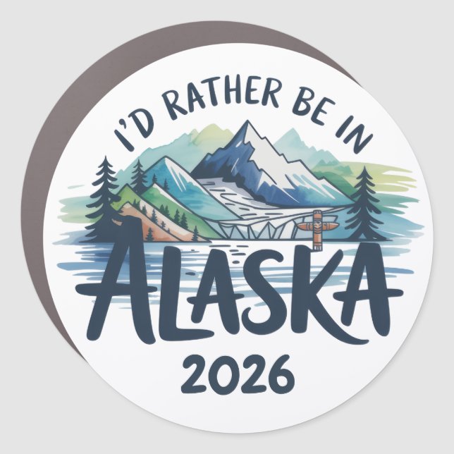Alaskan Cruise Decor Door Personalized Magnet (Front)