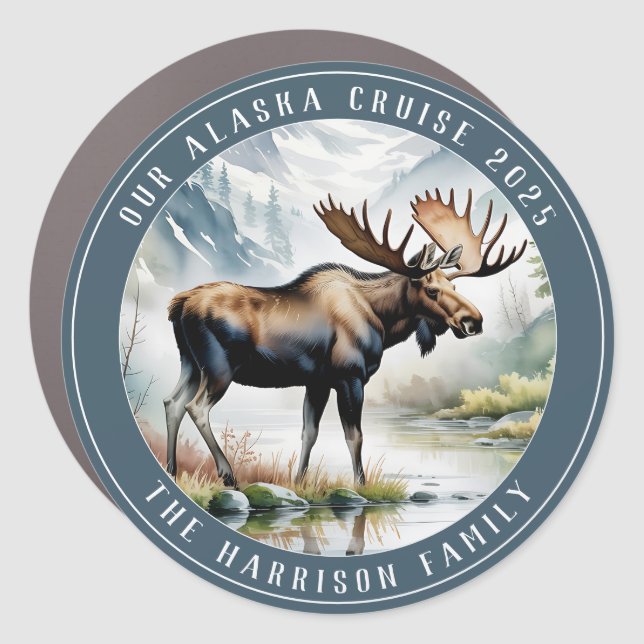 Alaskan Cruise Decor Door Personalized Magnet (Front)