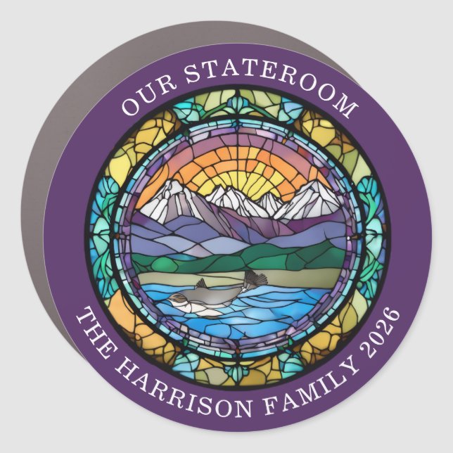 Alaskan Cruise Decor Door Personalized Magnet (Front)