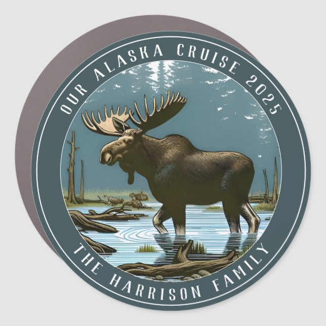 Alaskan Cruise Decor Door Personalized Magnet (Front)