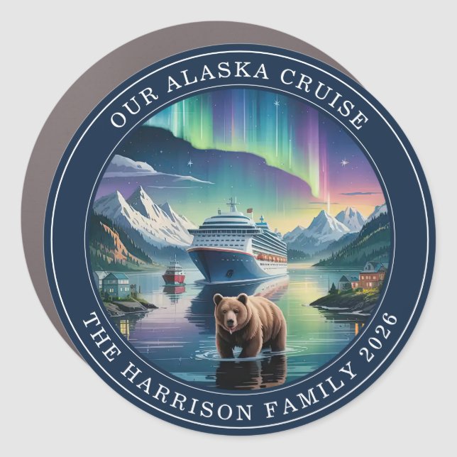 Alaskan Cruise Decor Door Personalized Magnet (Front)