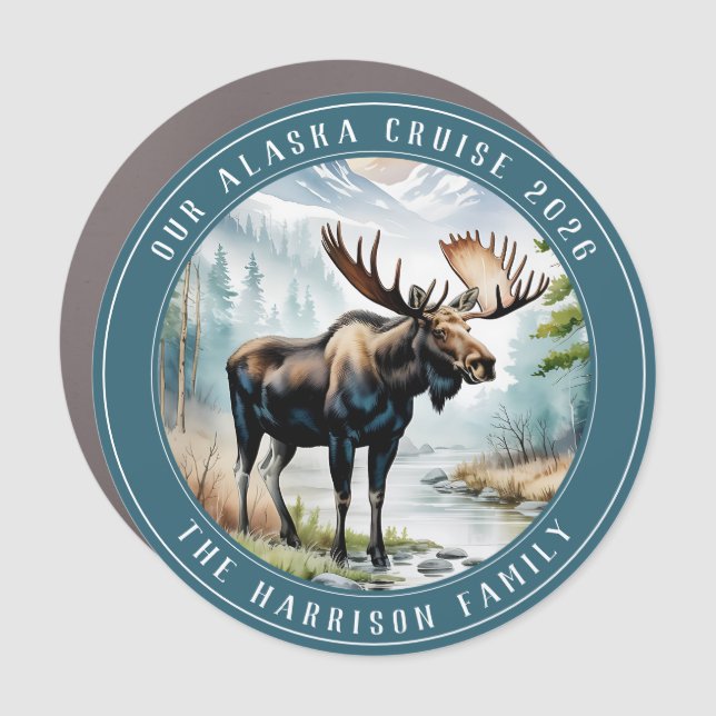 Alaskan Cruise Decor Door Personalized Magnet (Front)