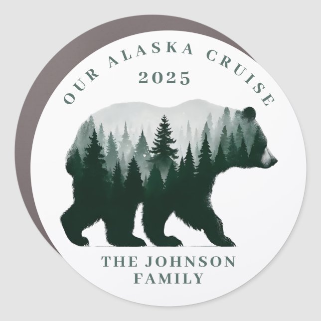 Alaskan Cruise Decor Door Personalized Magnet (Front)