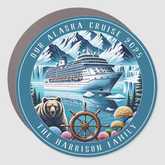Alaskan Cruise Decor Door Personalized Magnet (Front)