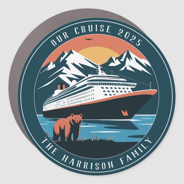 Alaskan Cruise Decor Door Personalized Magnet (Front)