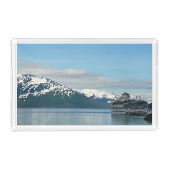 Alaskan Cruise Vacation Travel Photography Acrylic Tray (Front)