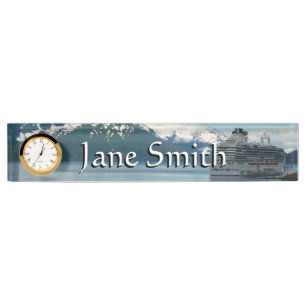 Alaskan Cruise Vacation Travel Photography Desk Name Plate