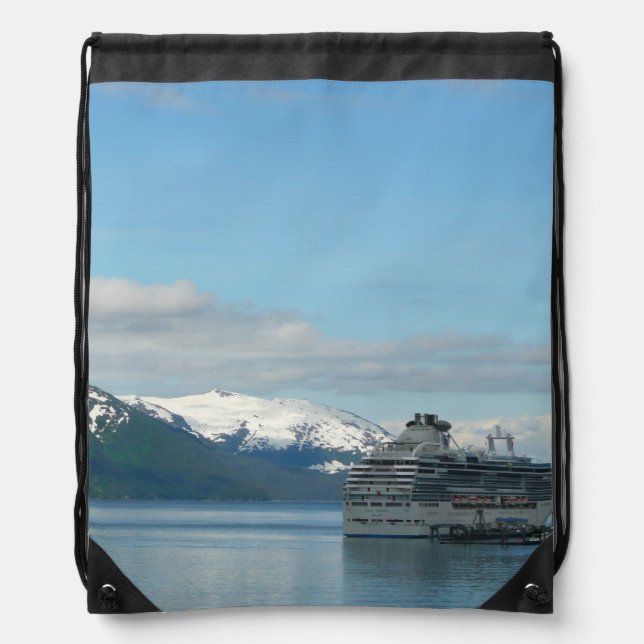 Alaskan Cruise Vacation Travel Photography Drawstring Bag (Front)