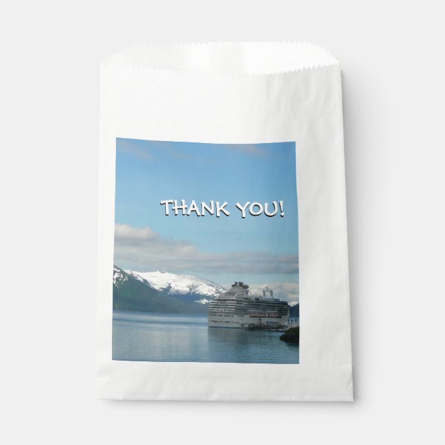 Alaskan Cruise Vacation Travel Photography Favor Bag (Front)