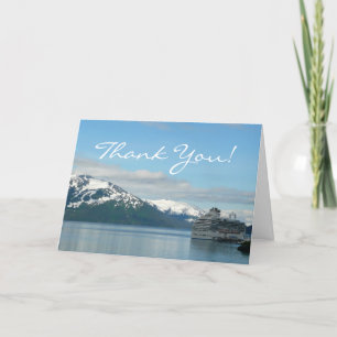 Alaskan Cruise Vacation Travel Photography Letterpress Thank You Card