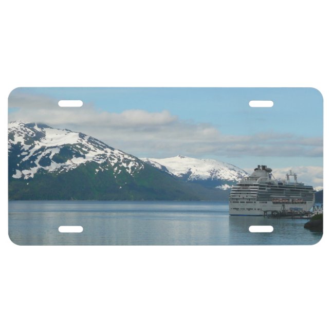 Alaskan Cruise Vacation Travel Photography License Plate (Front)