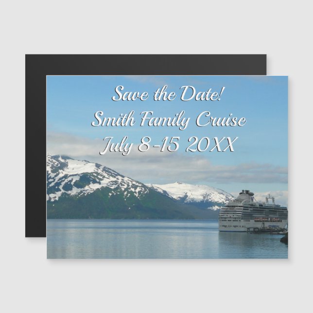 Alaskan Cruise Vacation Travel Photography Magnetic Invitation (Front/Back)