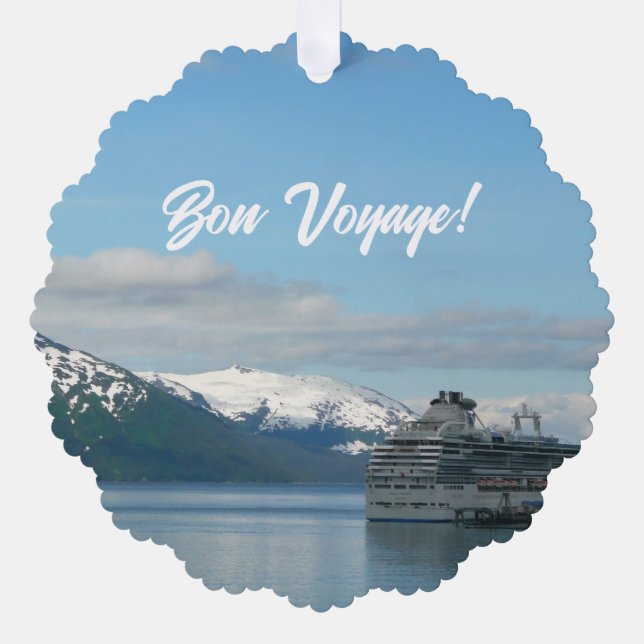 Alaskan Cruise Vacation Travel Photography Ornament Card (Front)