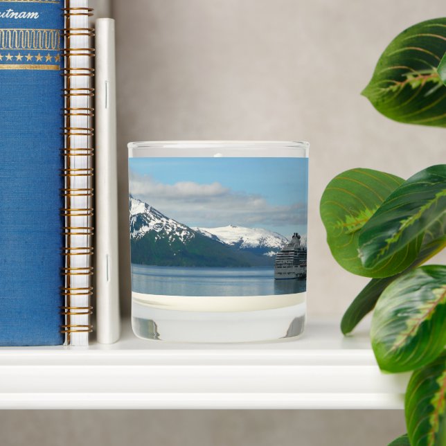 Alaskan Cruise Vacation Travel Photography Scented Candle (Shelf)
