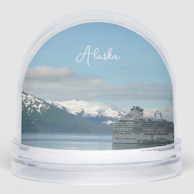 Alaskan Cruise Vacation Travel Photography Snow Globe (Front)