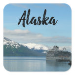 Alaskan Cruise Vacation Travel Photography Square Sticker