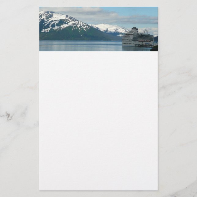 Alaskan Cruise Vacation Travel Photography Stationery (Front)