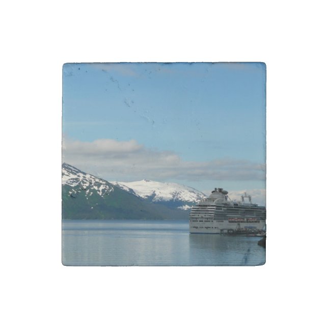 Alaskan Cruise Vacation Travel Photography Stone Magnet (Front)