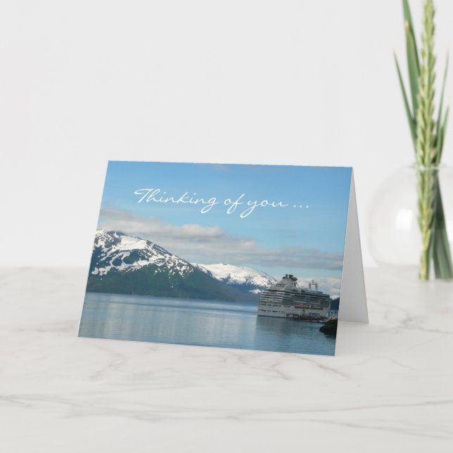 Alaskan Cruise Vacation Travel Thinking of You Card (Front)