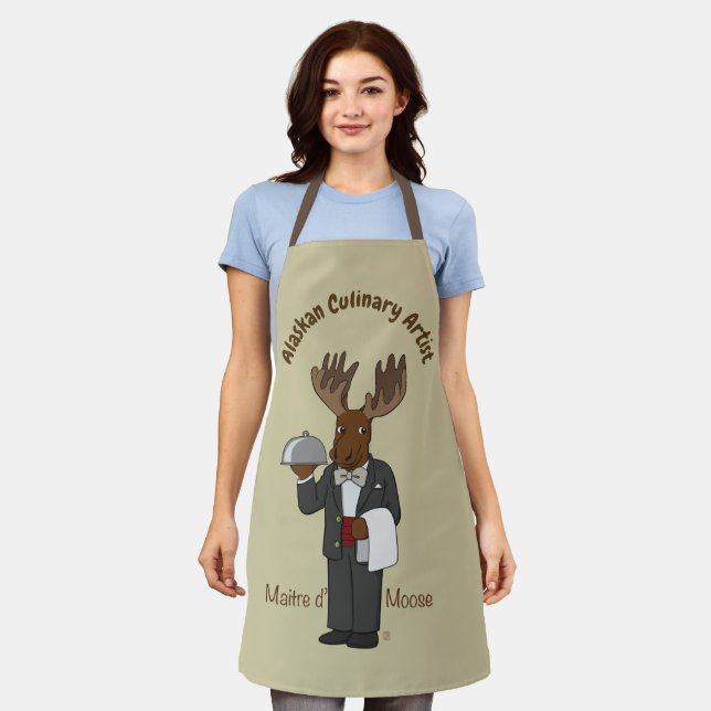 Alaskan Culinary Artists Maitre d' Moose Apron (Worn)